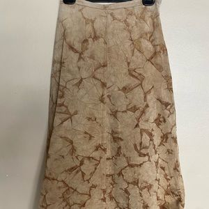 Vintage Leather Midi Skirt